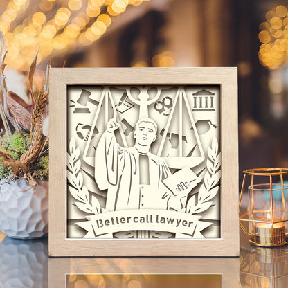 Lawyer – 3D Lightbox SVG File for Cricut & Silhouette