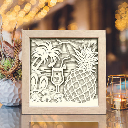Pineapple – 3D Lightbox SVG File for Cricut & Silhouette