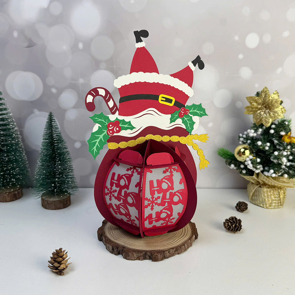 Santa Gift Bag 1 - 3D Christmas Lantern File - Cricut File  - VEKTOR KRAFT