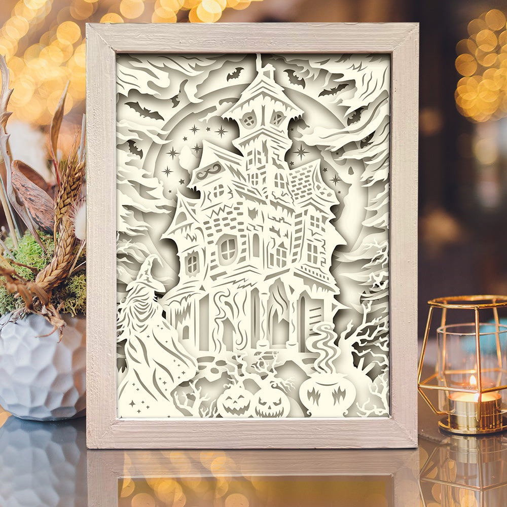 Haunted Castle 2 – 3D Lightbox SVG File for Cricut & Silhouette