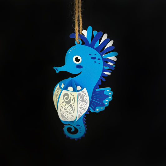 Seahorse 1 – 3D Lantern SVG File for Cricut & Silhouette