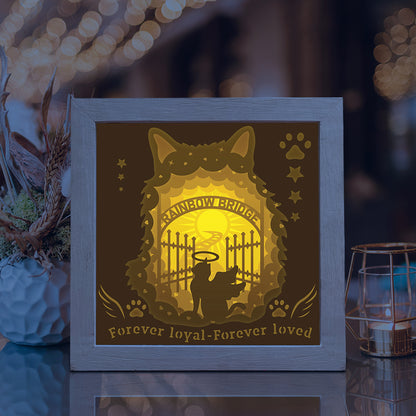 Cat Memorial – 3D Lightbox SVG File for Cricut & Silhouette