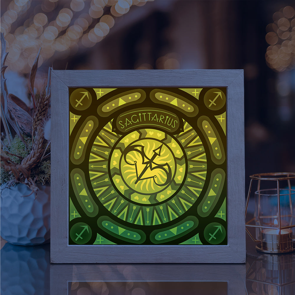 Sagittarius – 3D Lightbox SVG File for Cricut & Silhouette