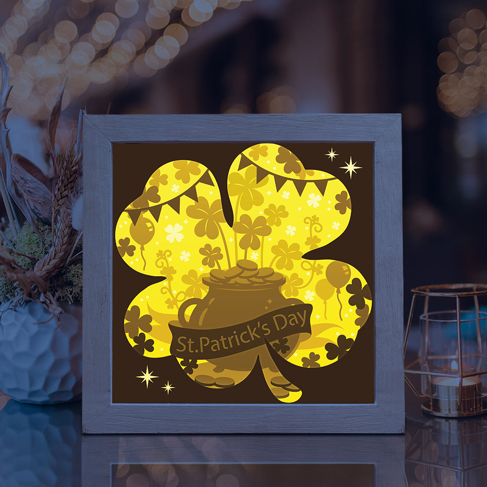St. Patrick's Day 1 – 3D Lightbox SVG File for Cricut & Silhouette