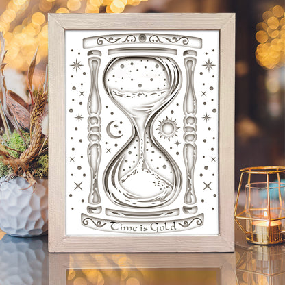Hourglass – 3D Lightbox SVG File for Cricut & Silhouette