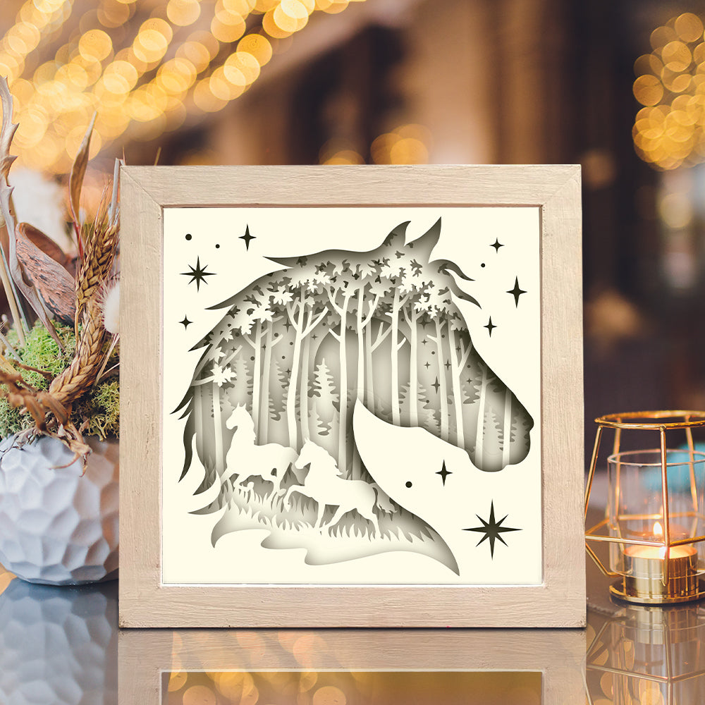 Horse 2 – 3D Lightbox SVG File for Cricut & Silhouette