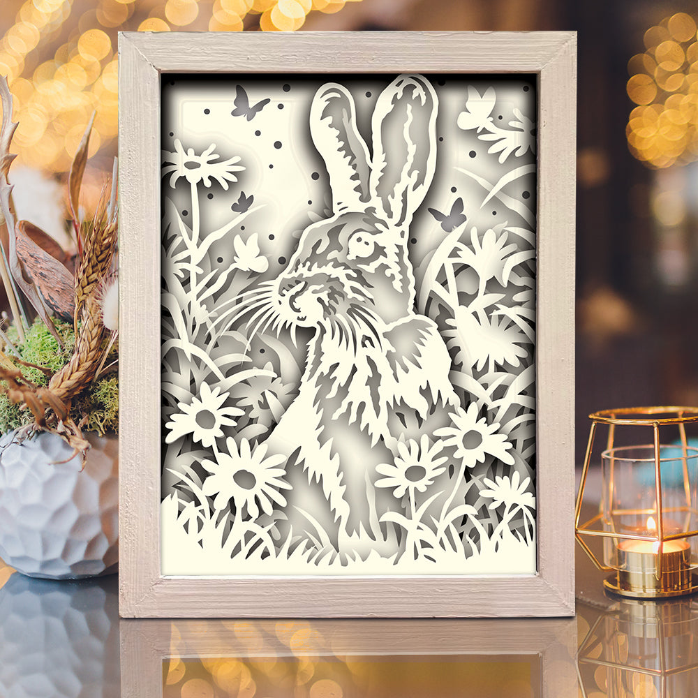 Rabbits 2 – 3D Lightbox SVG File for Cricut & Silhouette