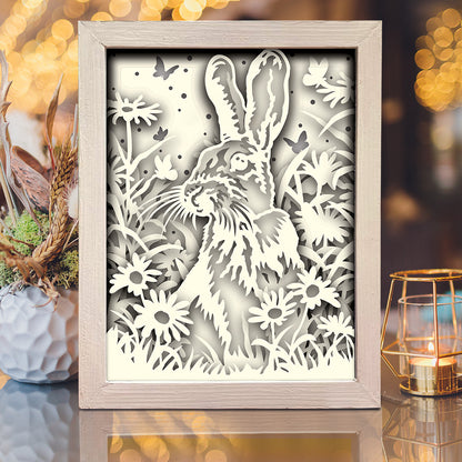 Rabbits 2 – 3D Lightbox SVG File for Cricut & Silhouette