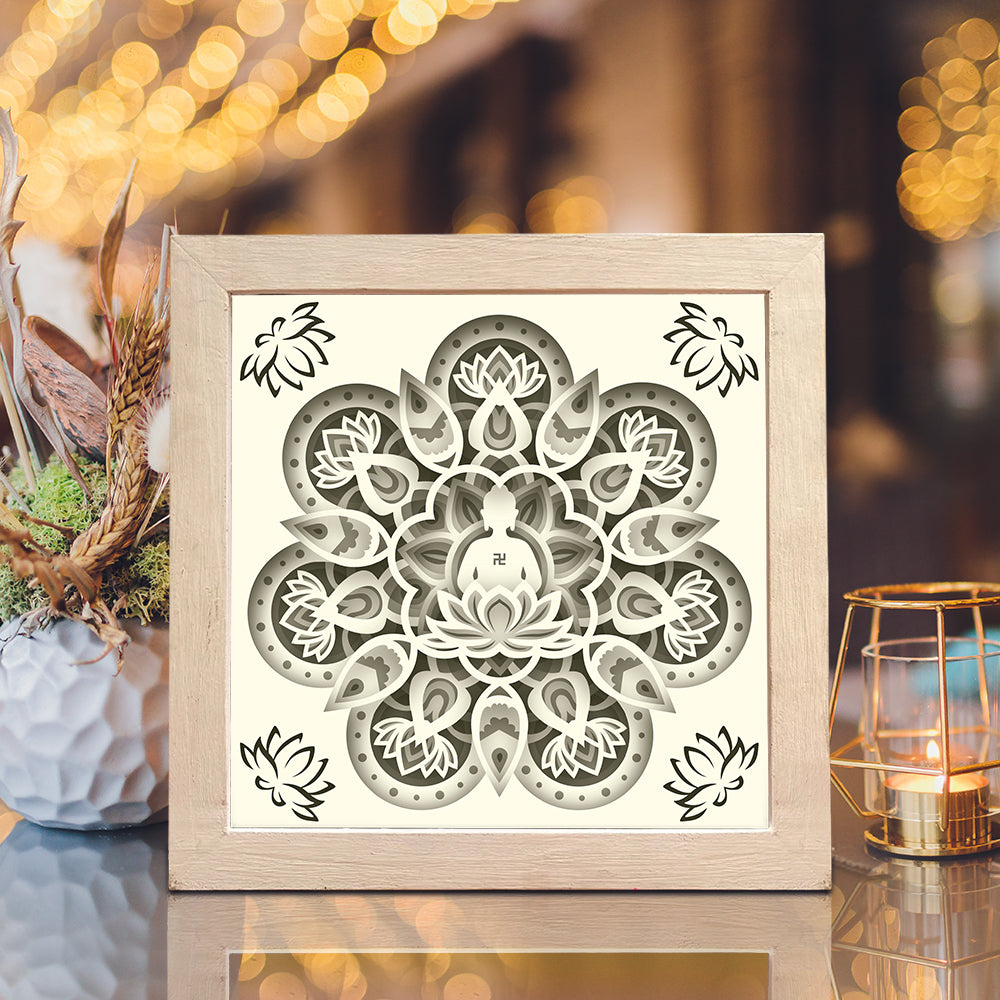 Buddha 3 – 3D Lightbox SVG File for Cricut & Silhouette