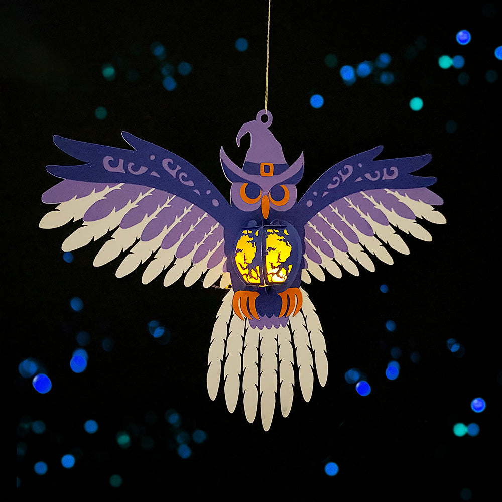 Owl 1 - 3D Halloween Paper Lantern File - Cricut File  - VEKTOR KRAFT