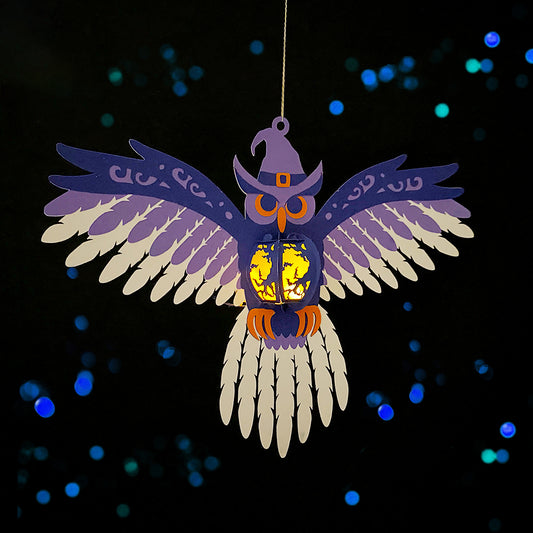 Owl 1 - 3D Halloween Paper Lantern File - Cricut File  - VEKTOR KRAFT