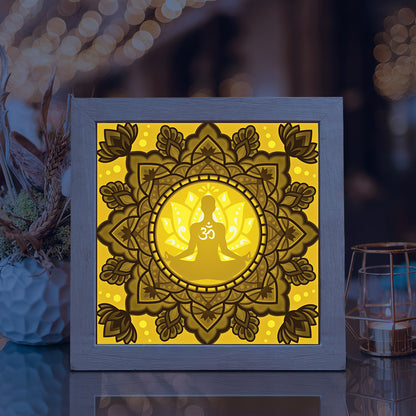 Yoga – 3D Lightbox SVG File for Cricut & Silhouette