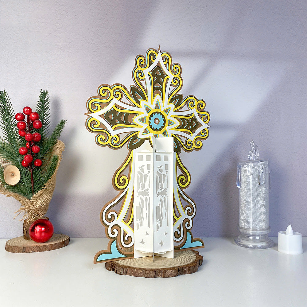 Cross 2 Jesus - 3D Lantern File - Cricut File  - VEKTOR KRAFT