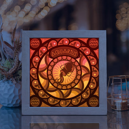Aquarius – 3D Lightbox SVG File for Cricut & Silhouette