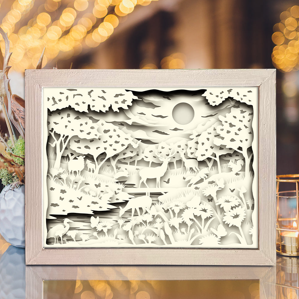 Spring – 3D Lightbox SVG File for Cricut & Silhouette