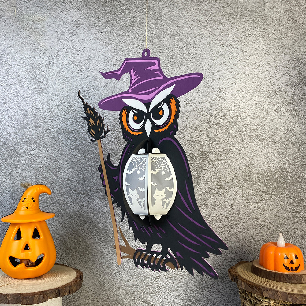 Owl 3 - 3D Halloween Paper Lantern File - Cricut File  - VEKTOR KRAFT