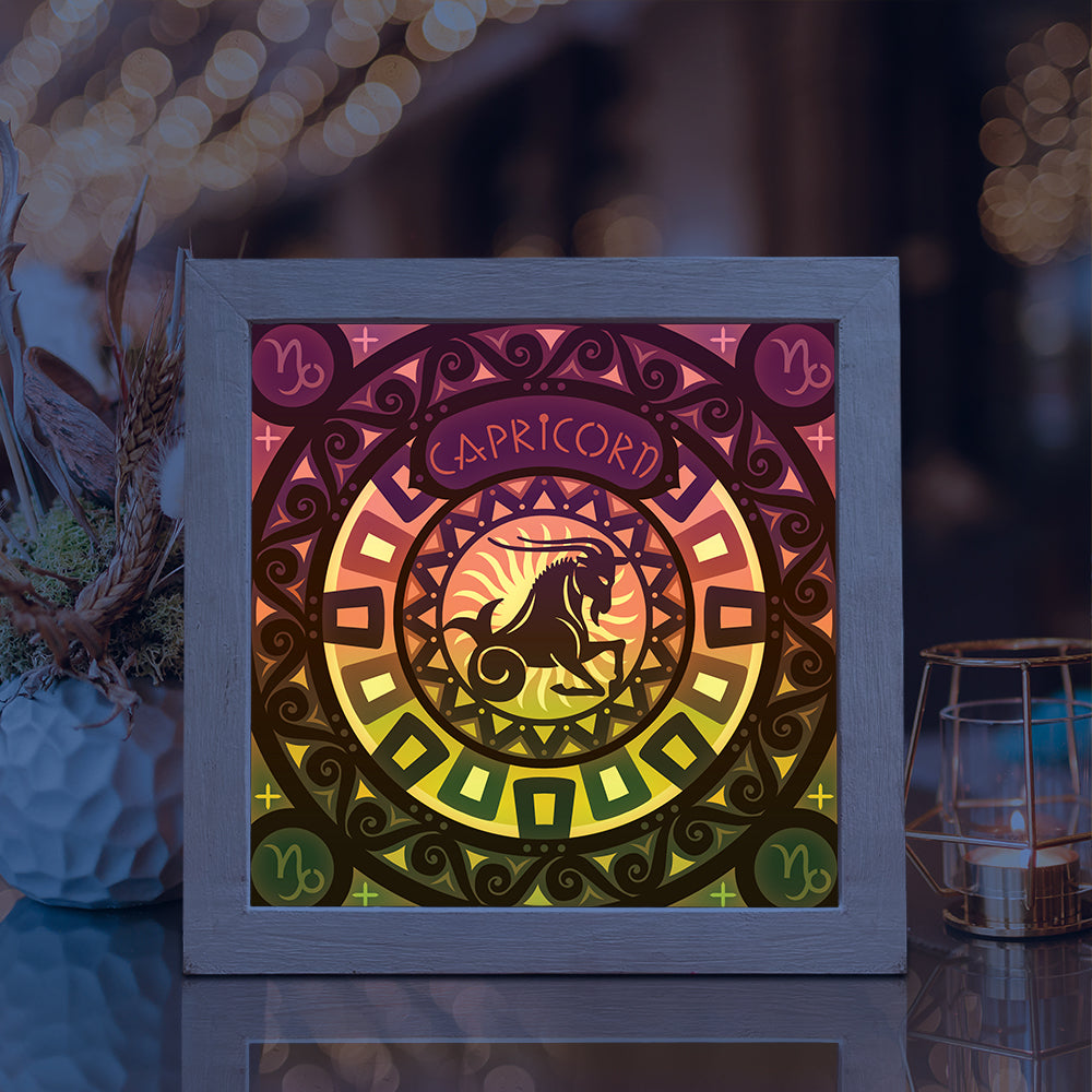 Capricorn – 3D Lightbox SVG File for Cricut & Silhouette