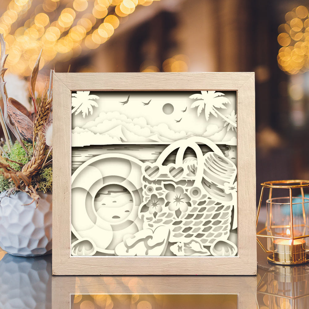 Summer Time 2 – 3D Lightbox SVG File for Cricut & Silhouette