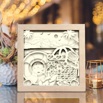 Summer Time 2 – 3D Lightbox SVG File for Cricut & Silhouette