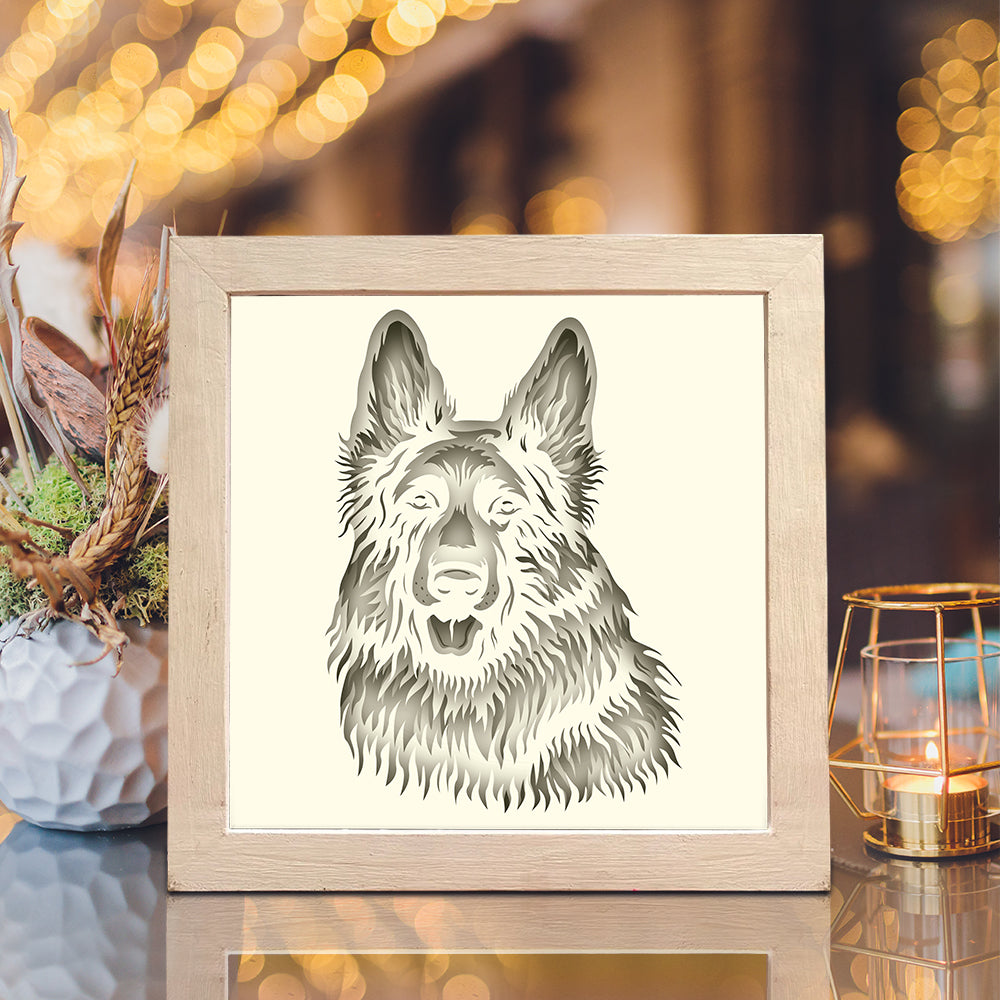 German Shepherd – 3D Lightbox SVG File for Cricut & Silhouette