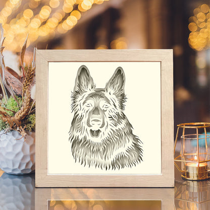 German Shepherd – 3D Lightbox SVG File for Cricut & Silhouette