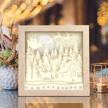 Santa Cabin 2 – 3D Lightbox SVG File for Cricut & Silhouette