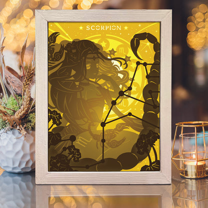 Zodiac Scorpion – 3D Lightbox SVG File for Cricut & Silhouette