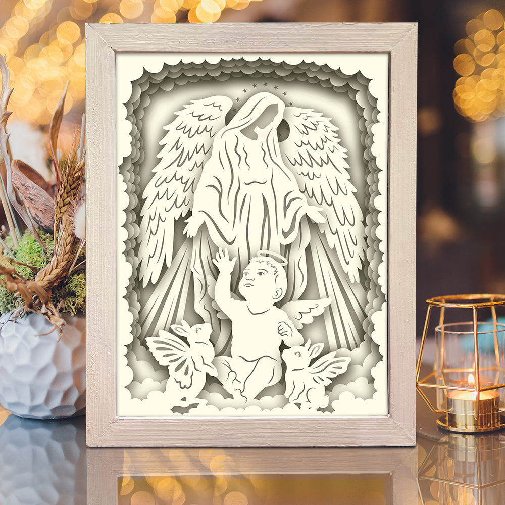 Baby Memorial – 3D Lightbox SVG File for Cricut & Silhouette