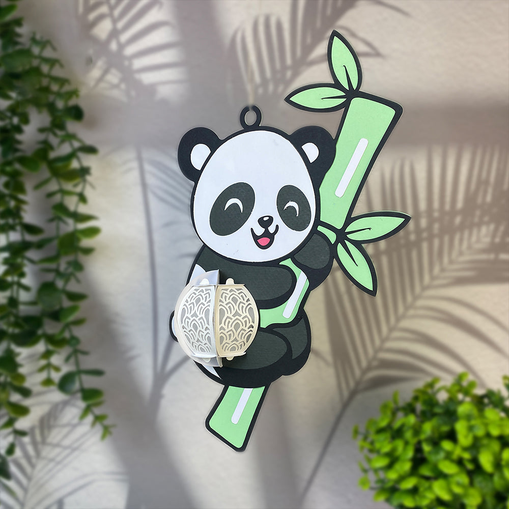 Panda – 3D Lantern SVG File for Cricut & Silhouette