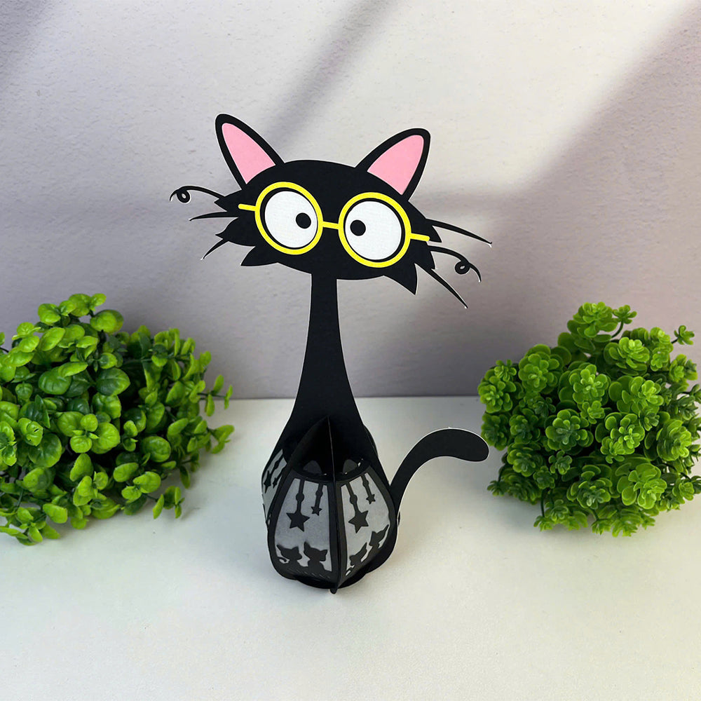 Cute Cat 1 - 3D Animal Paper Lantern File  - Cricut File  - VEKTOR KRAFT