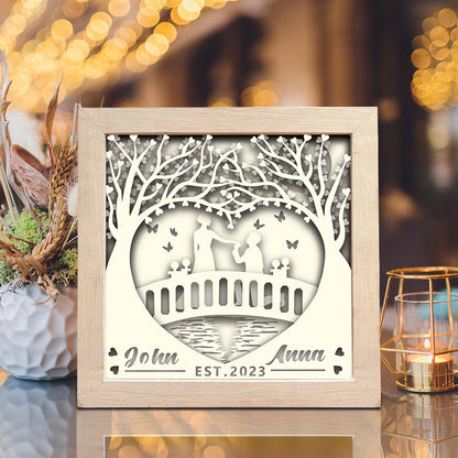 Customizable Love Trees – 3D Lightbox SVG File for Cricut & Silhouette