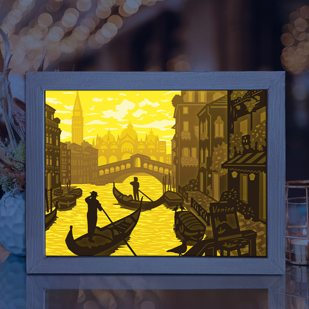 Venice – 3D Lightbox SVG File for Cricut & Silhouette
