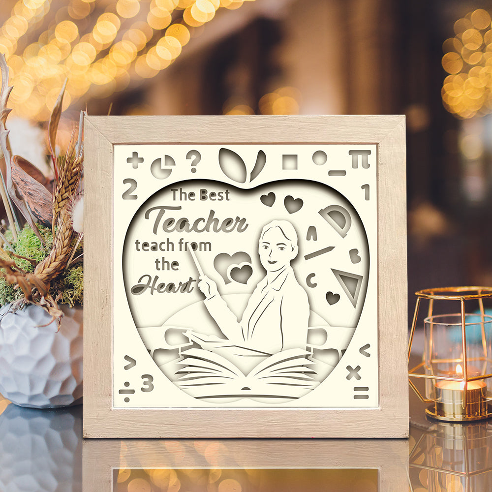 Teacher – 3D Lightbox SVG File for Cricut & Silhouette