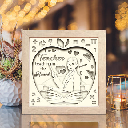 Teacher – 3D Lightbox SVG File for Cricut & Silhouette