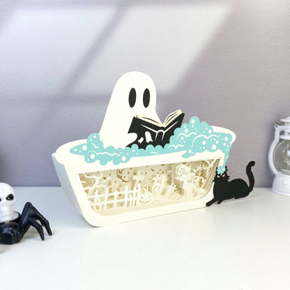 Chilling Ghost – 3D Box SVG File for Cricut & Silhouette