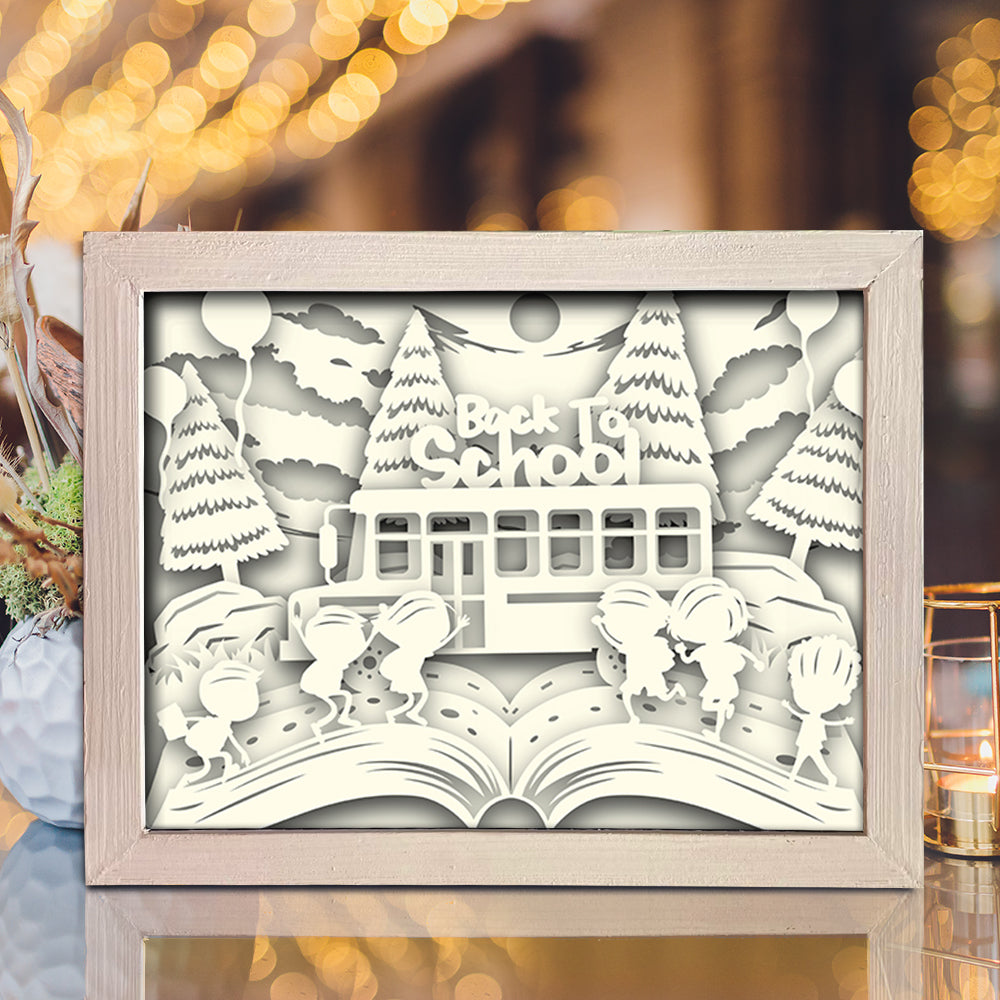 Back to School 1 – 3D Lightbox SVG File for Cricut & Silhouette