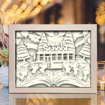 Back to School 1 – 3D Lightbox SVG File for Cricut & Silhouette