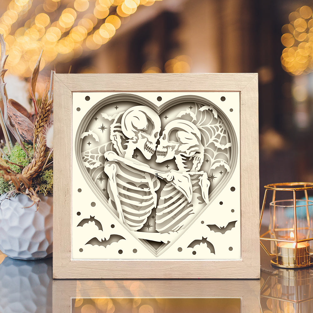 Skeletons – 3D Lightbox SVG File for Cricut & Silhouette