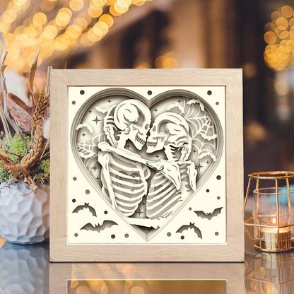 Skeletons – 3D Lightbox SVG File for Cricut & Silhouette