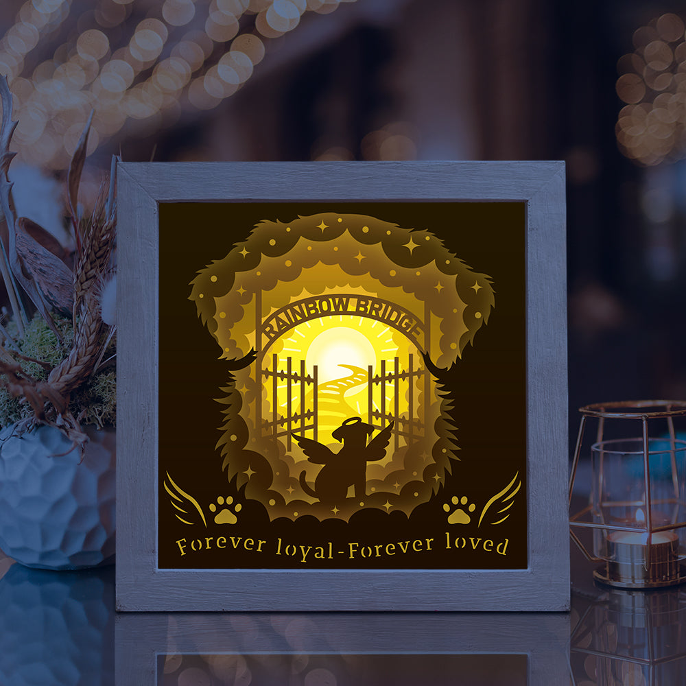 Dog Memorial – 3D Lightbox SVG File for Cricut & Silhouette