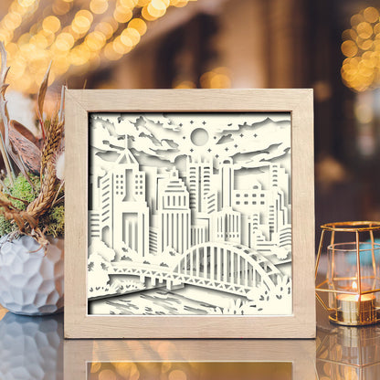 Pittsburgh – 3D Lightbox SVG File for Cricut & Silhouette