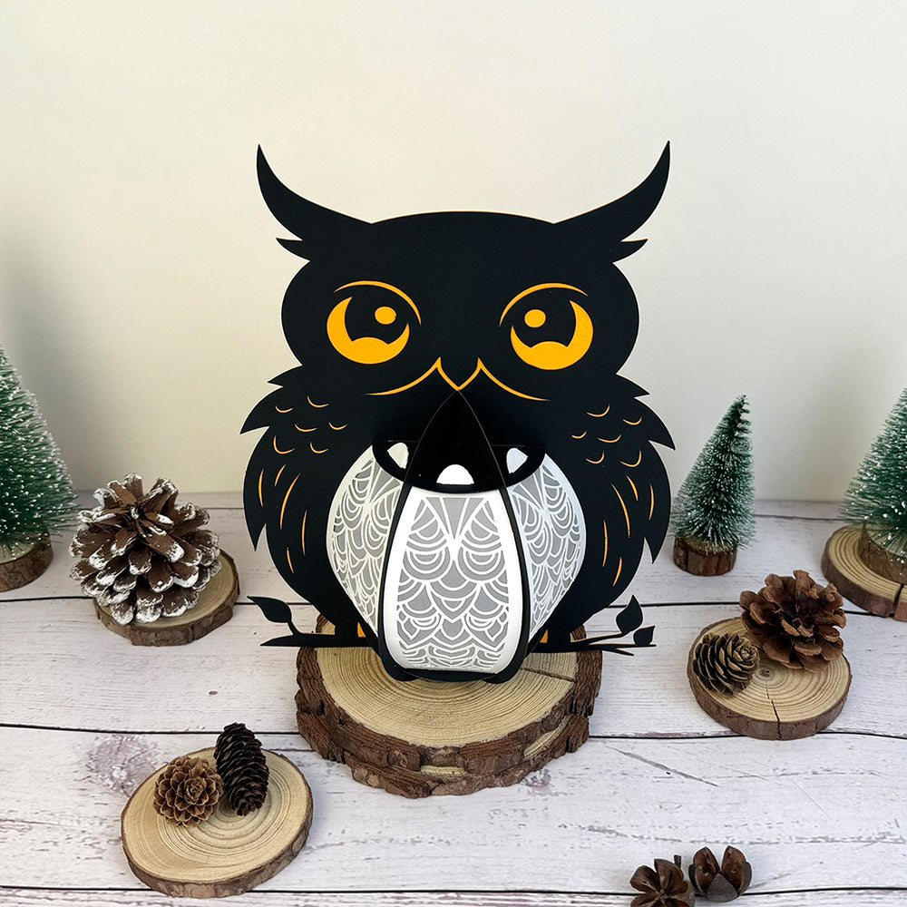 Owl - 3D Halloween Paper Lantern File - Cricut File  - VEKTOR KRAFT
