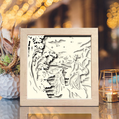 The Baptism in the Jordan – 3D Lightbox SVG File for Cricut & Silhouette