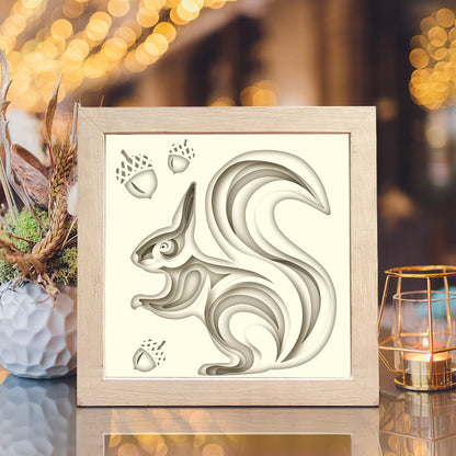 Squirrel 2 – 3D Lightbox SVG File for Cricut & Silhouette