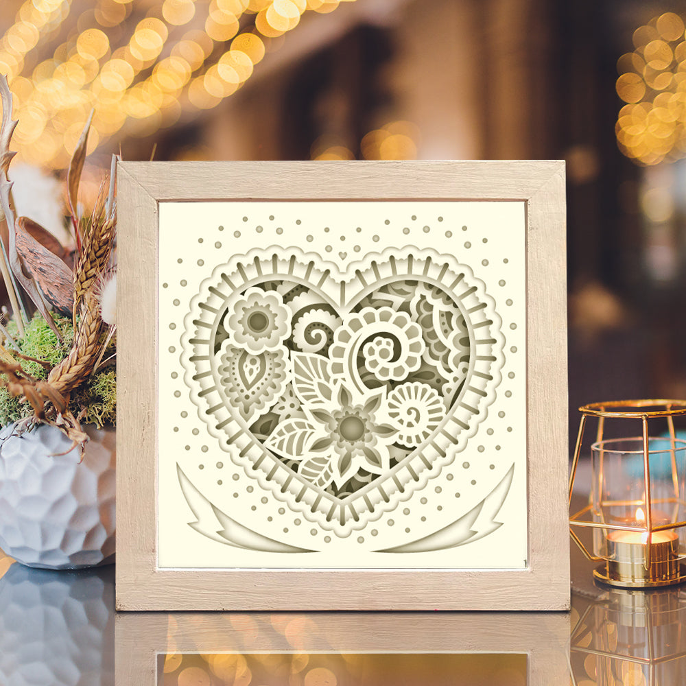Heart – 3D Lightbox SVG File for Cricut & Silhouette