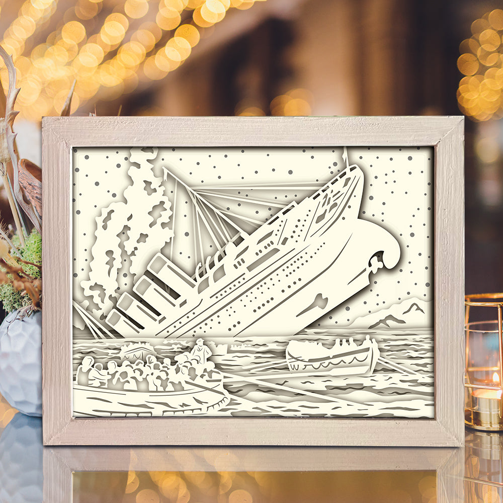 Titanic – 3D Lightbox SVG File for Cricut & Silhouette