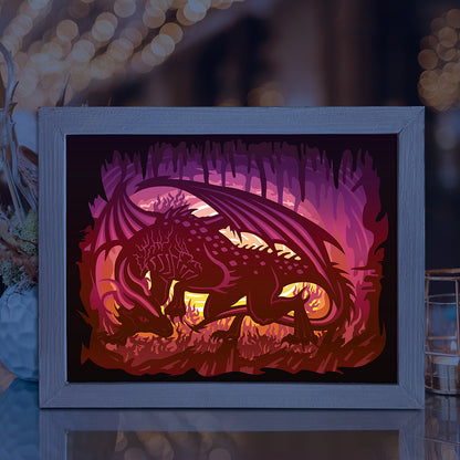 Dragon 3 – 3D Lightbox SVG File for Cricut & Silhouette