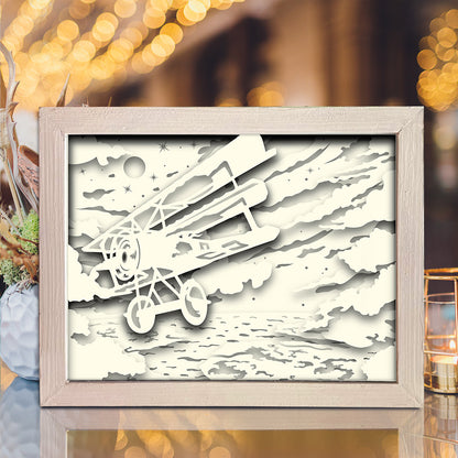 Vintage Plane – 3D Lightbox SVG File for Cricut & Silhouette
