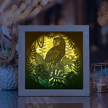 Parrot – 3D Lightbox SVG File for Cricut & Silhouette