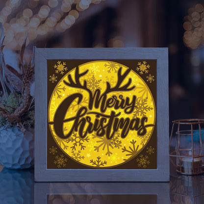 Merry Christmas 23 – 3D Lightbox SVG File for Cricut & Silhouette